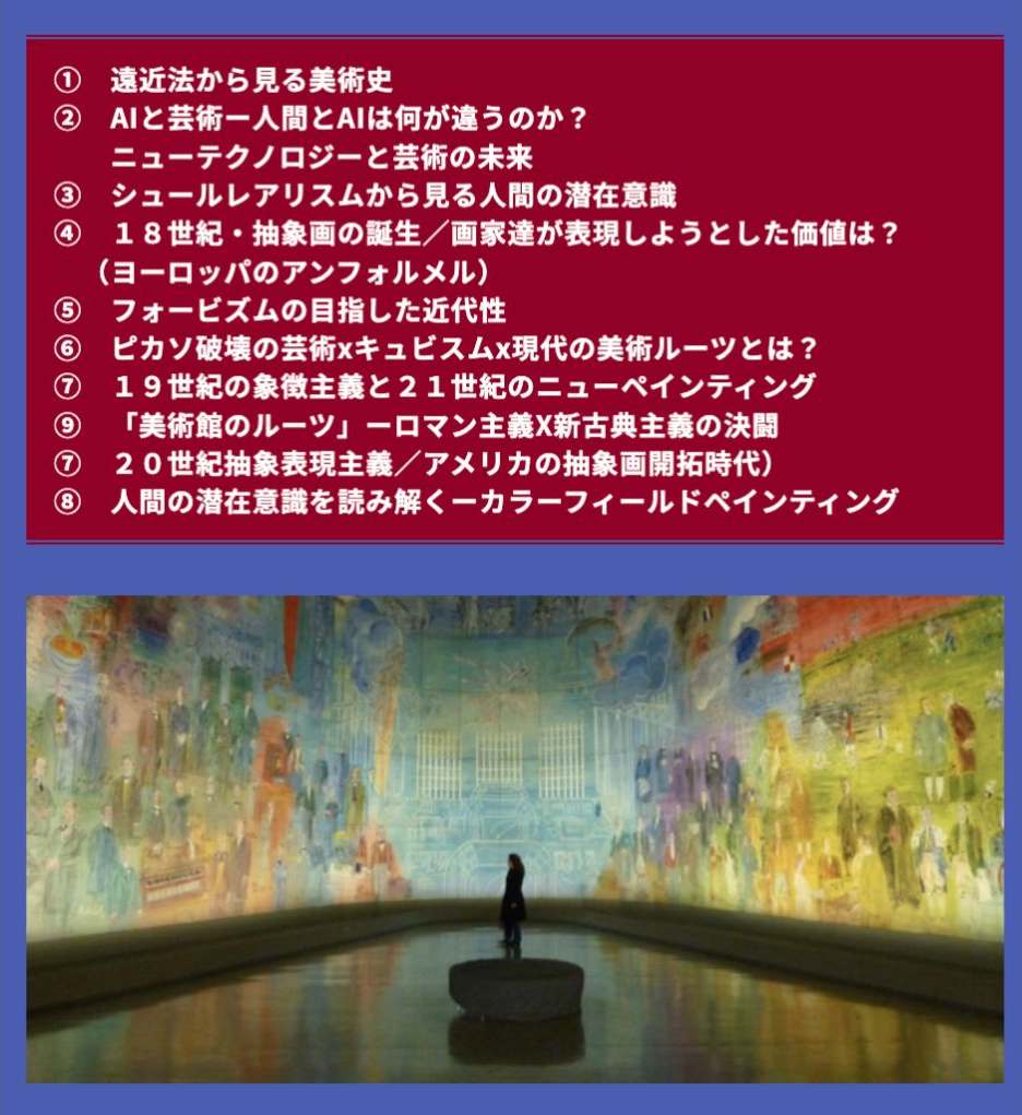 美術史講座のカリキュラム