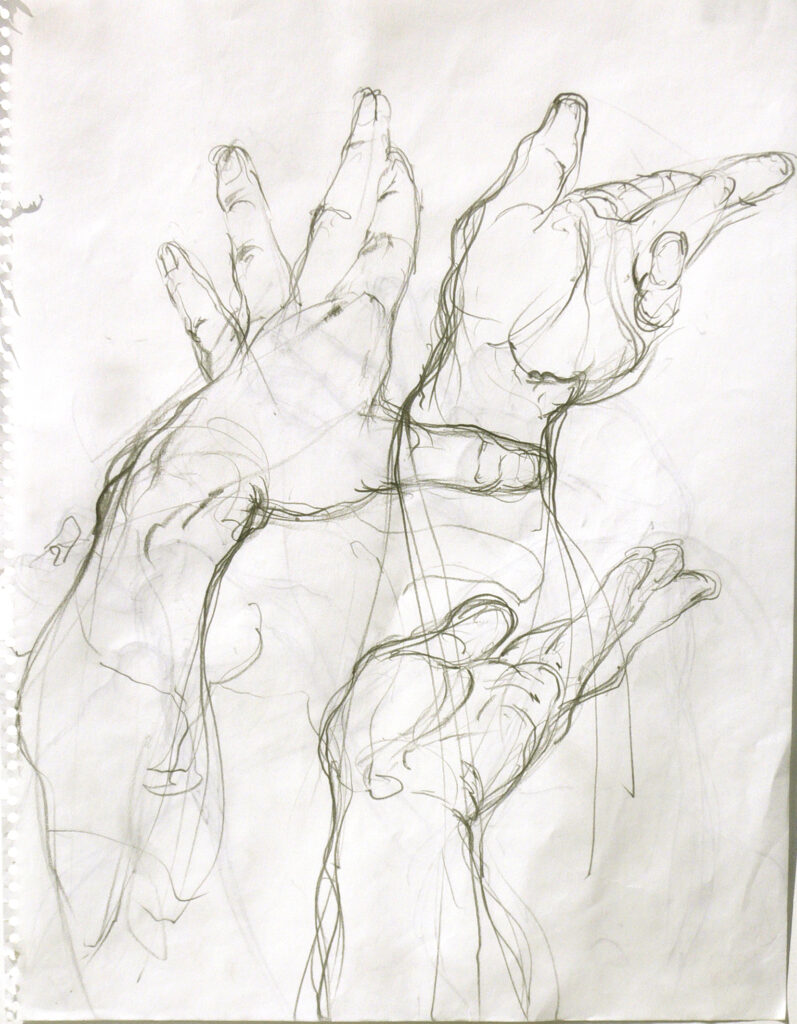 手のドローイング