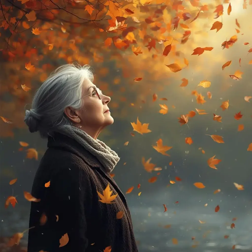 芸術的感性に浸るシニアの女性