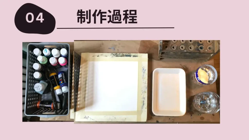 抽象画を描く過程