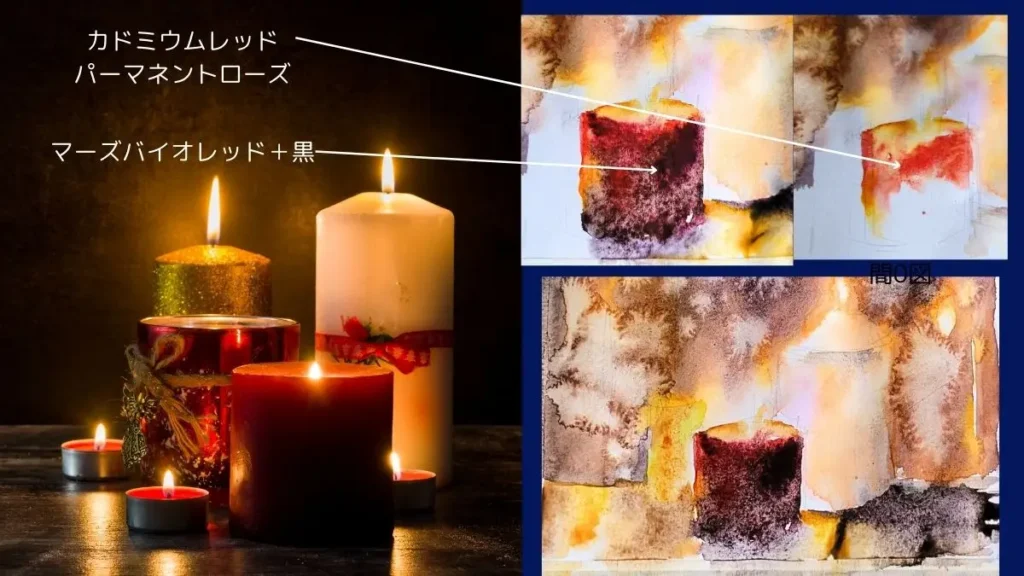 キャンドルの炎の絵