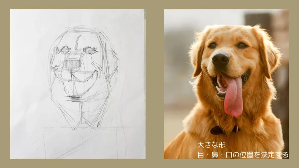鉛筆で描いた犬