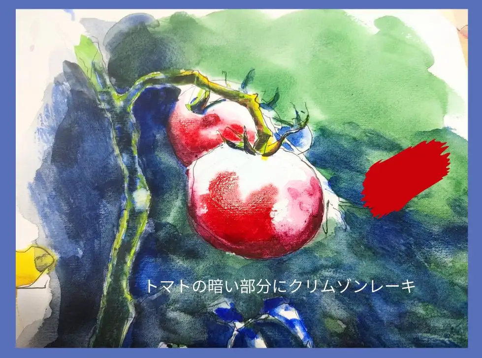トマトの水彩画
