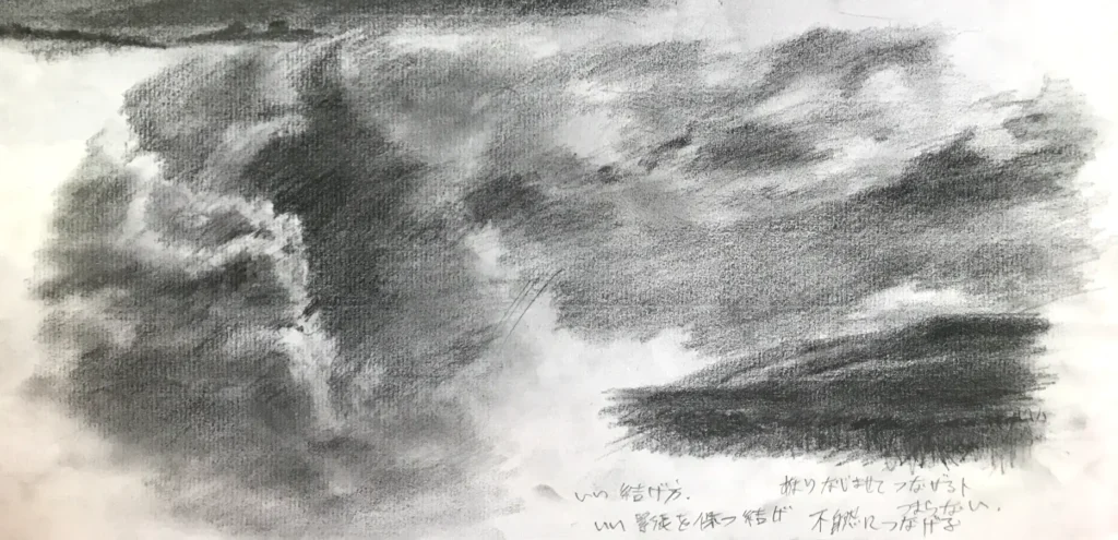 hisagemmaが描いた雲のエスキース