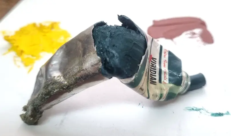 20年前の油絵具ビリジャン