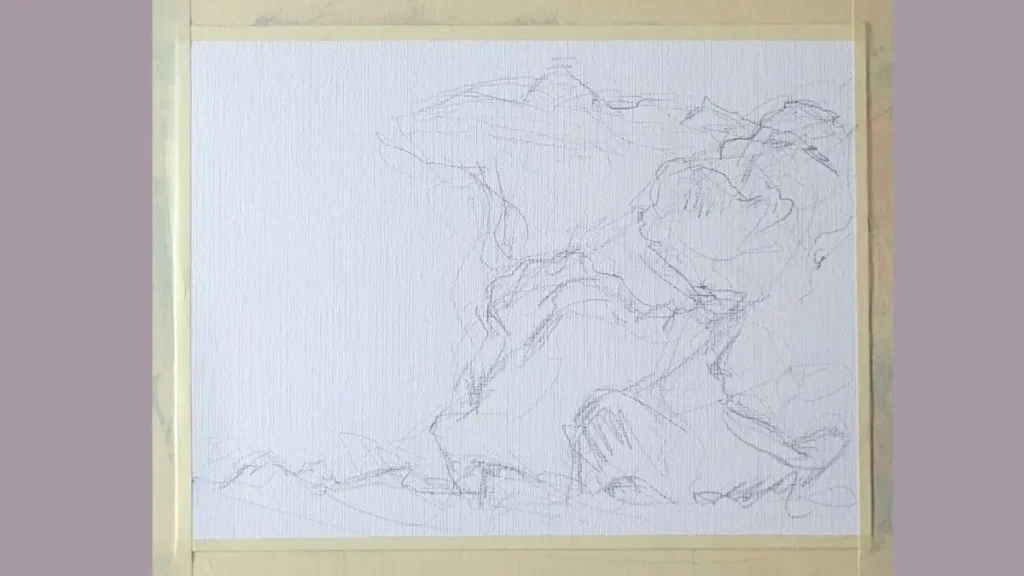 油絵で描いた雲