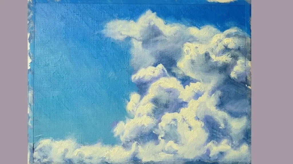 油絵で描いた雲