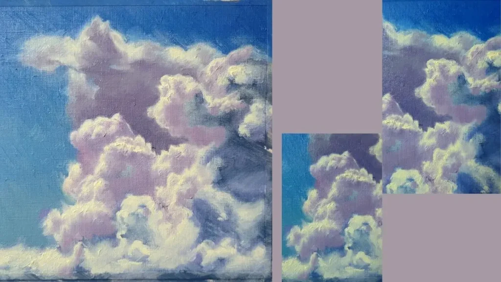 油絵で描いた雲
