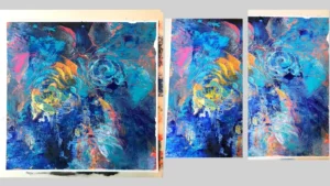 抽象画を描く過程