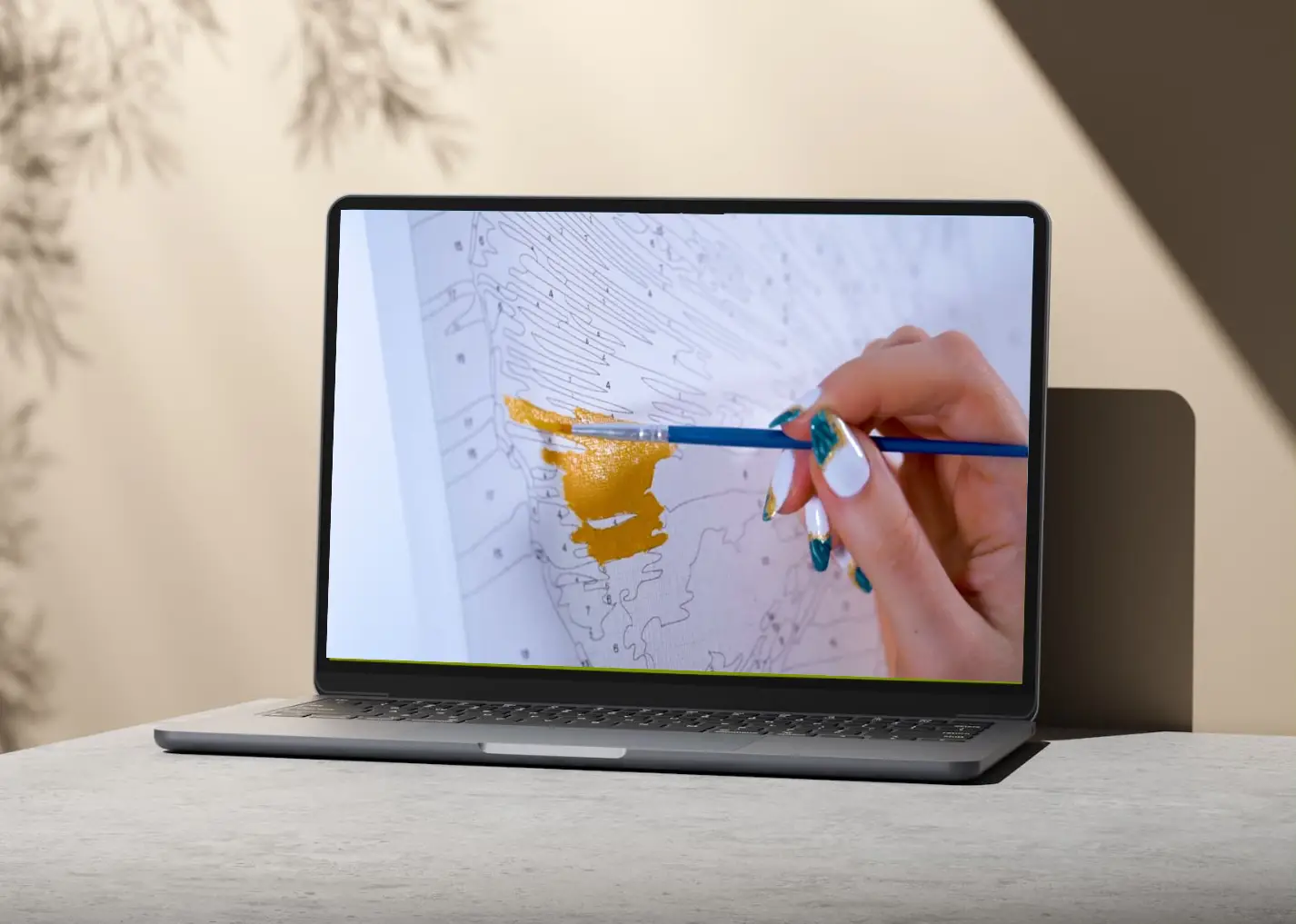 オンライン絵画教室の手元カメラ