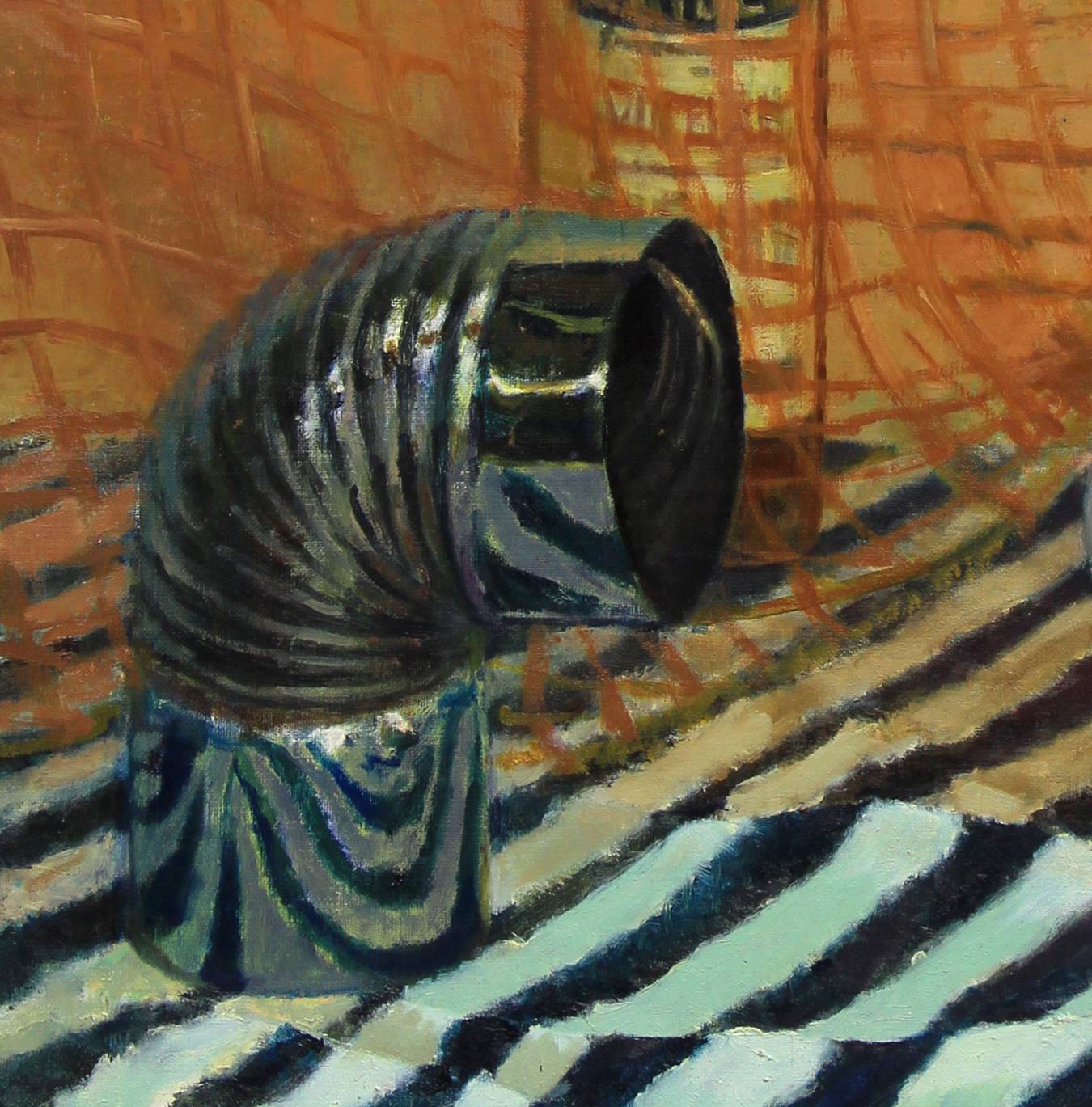 排気ダクトの油絵