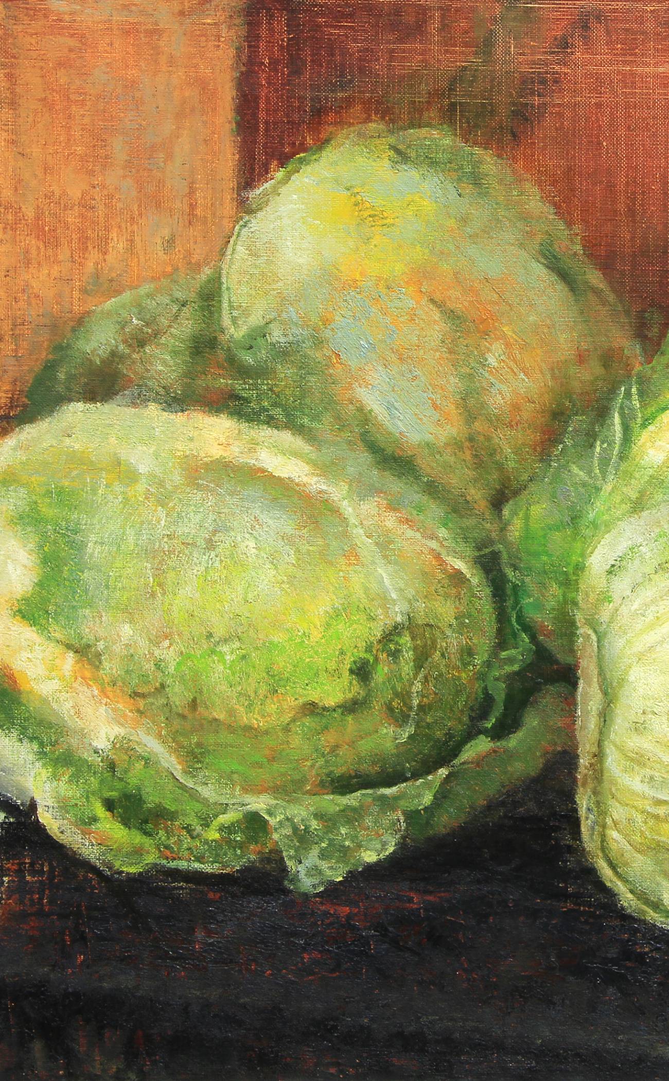 油絵で描いたキャベツ