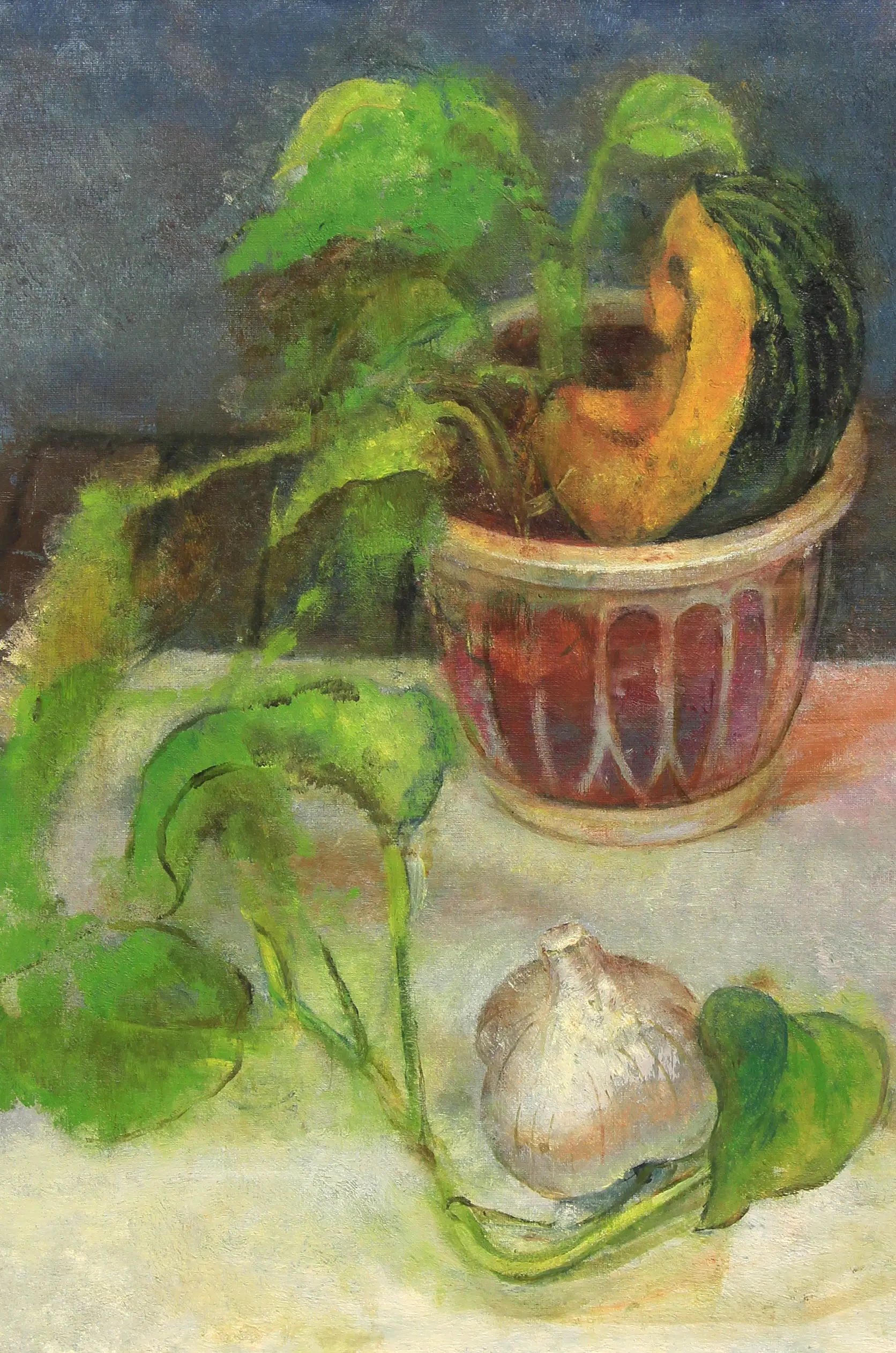 油絵で描いた植物
