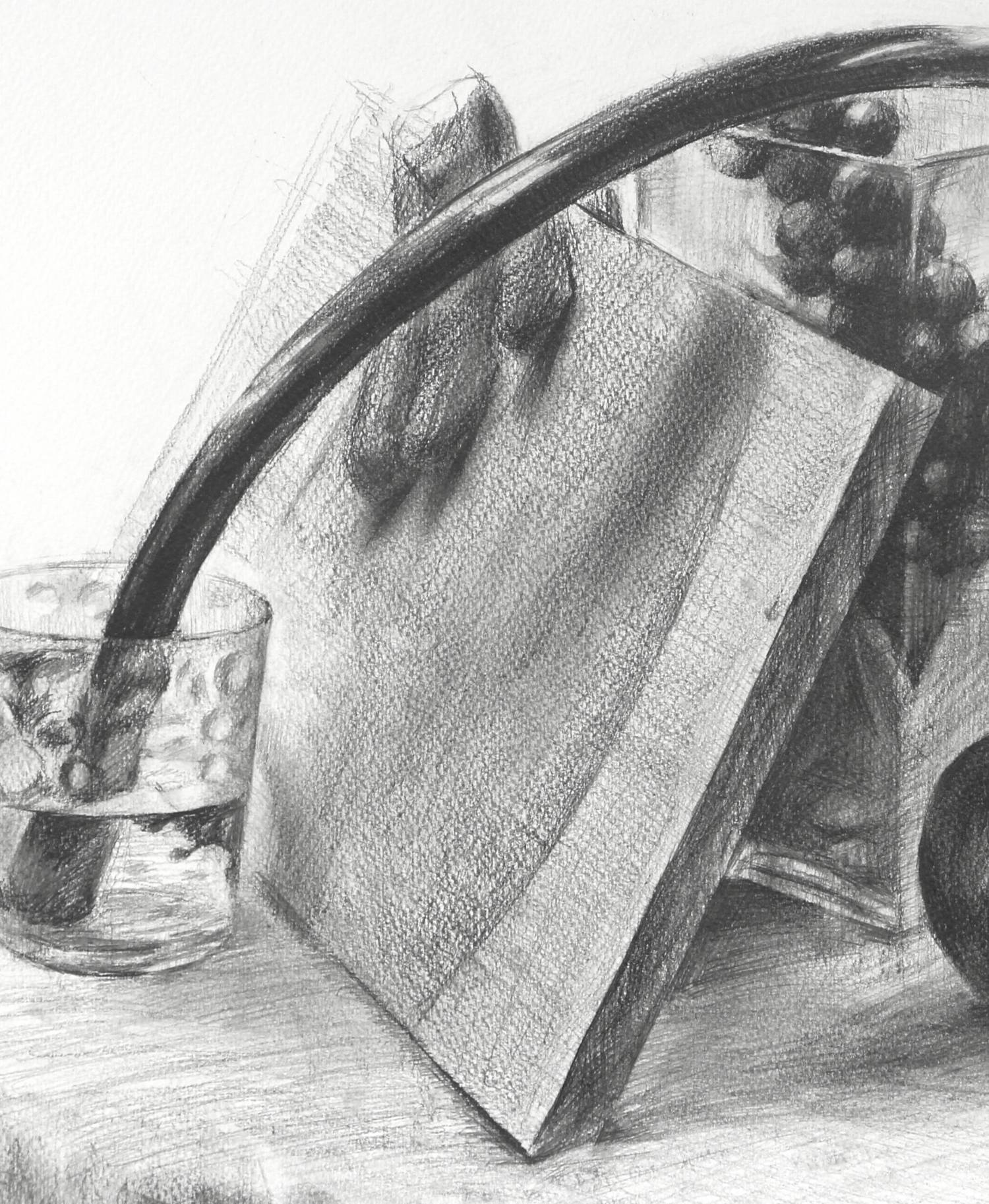 まな板と手袋のデッサン/drawing_cutting_board_and_gloves