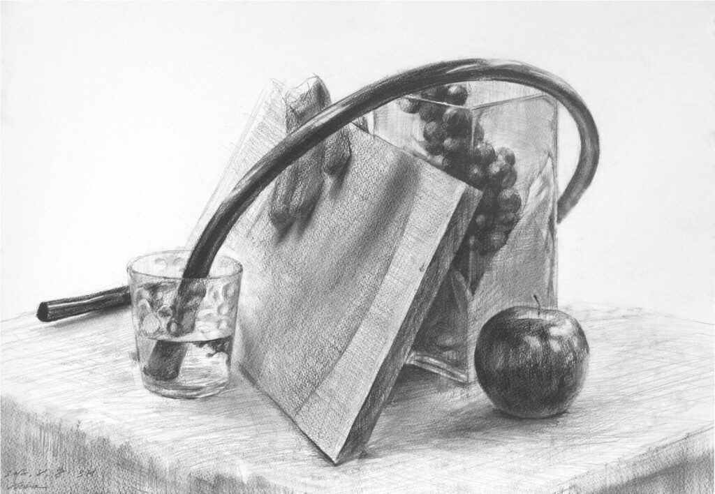 静物のデッサン（鉛筆）/ pencil still life drawing